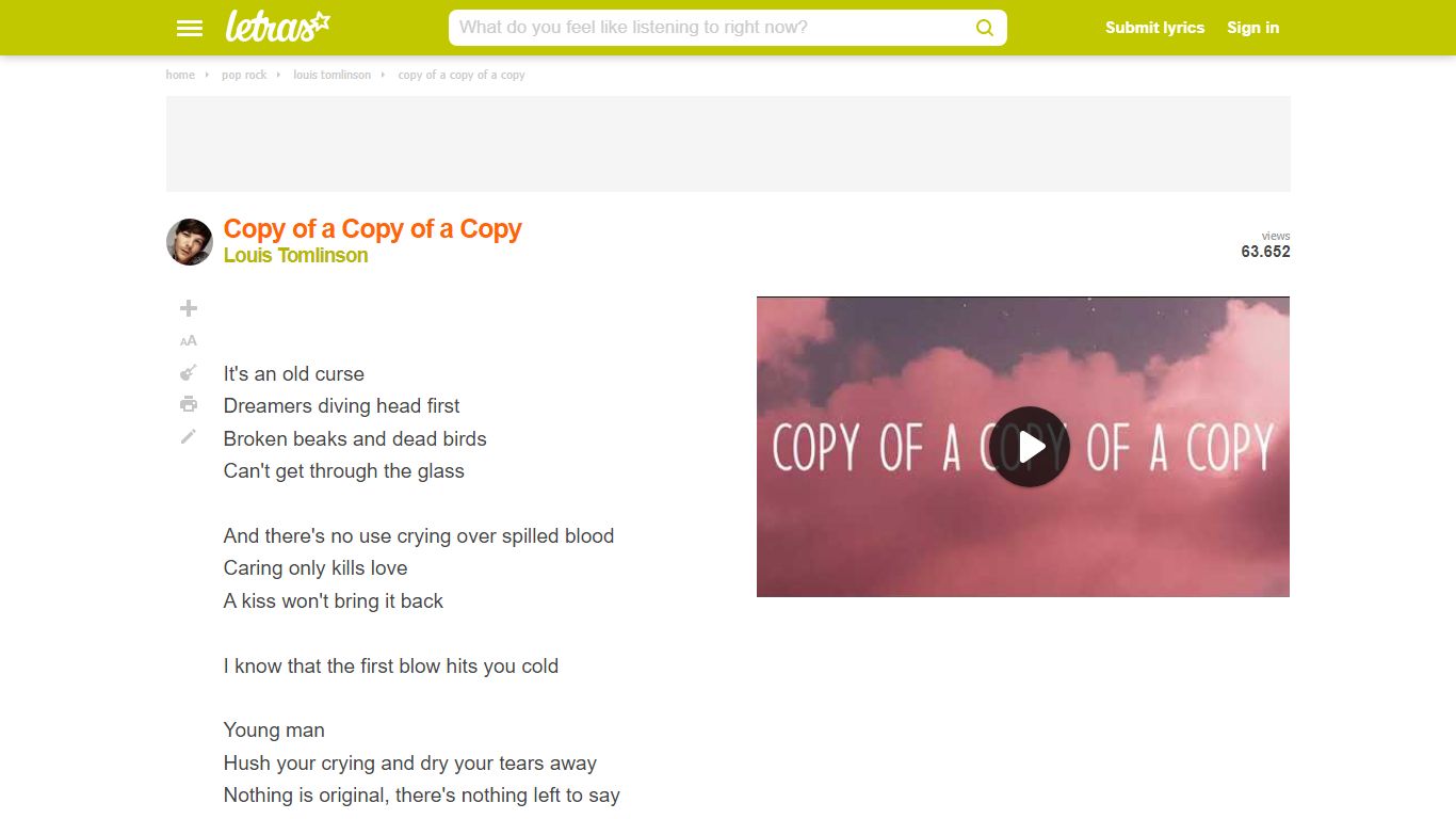 COPY OF A COPY OF A COPY - Louis Tomlinson - LETRAS.COM